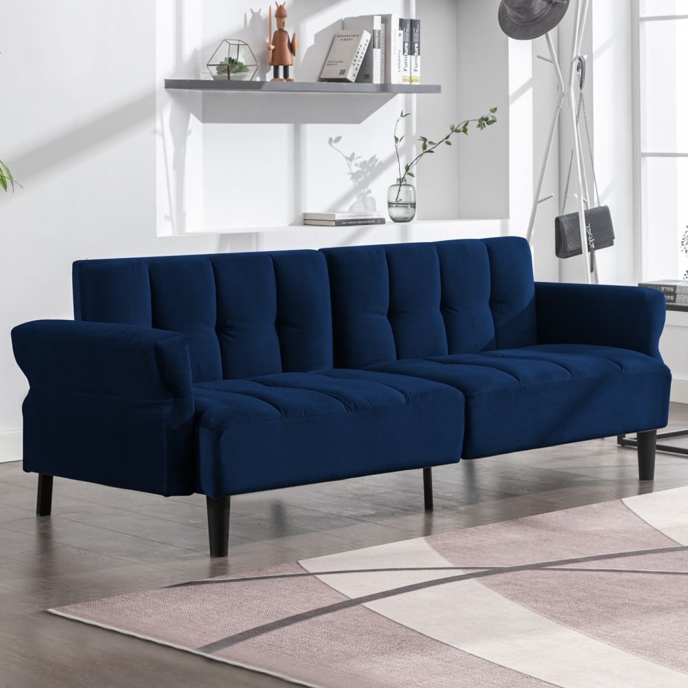 Mjkone Convertible Futon Loveseat Sofa Bed
