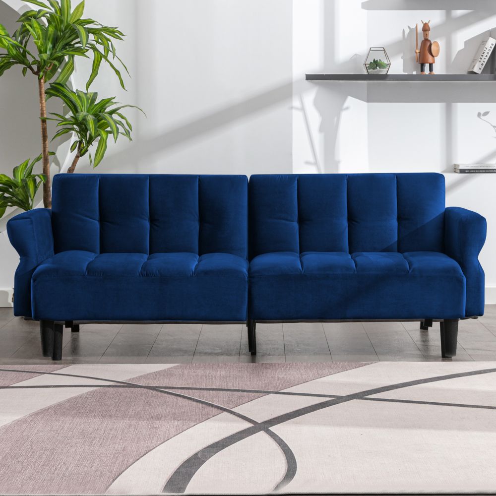 Mjkone Convertible Futon Loveseat Sofa Bed