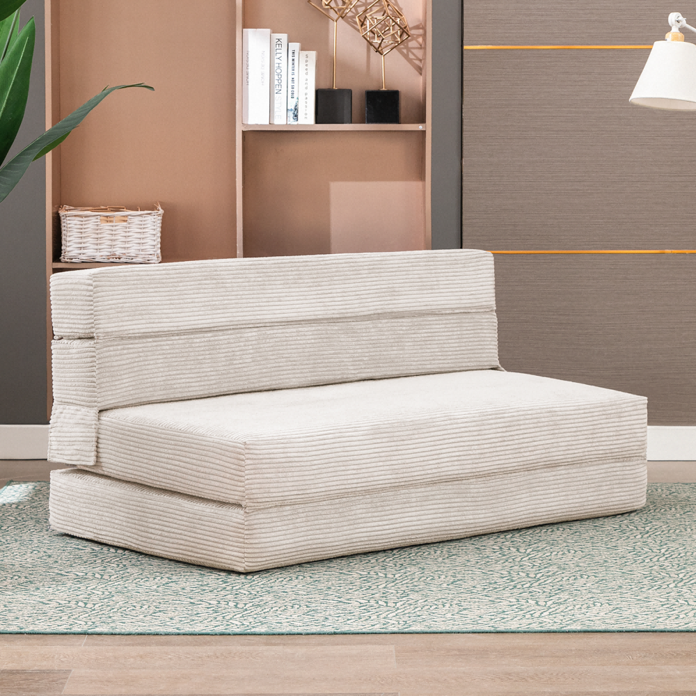 Mjkone Folding Convertible Sofa Bed Upholstered Floor Mattress