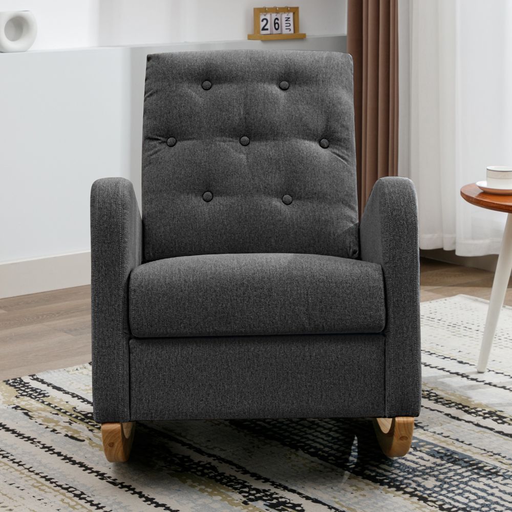 Mjkone Tufted Button Modern Nursery Rocking Chair