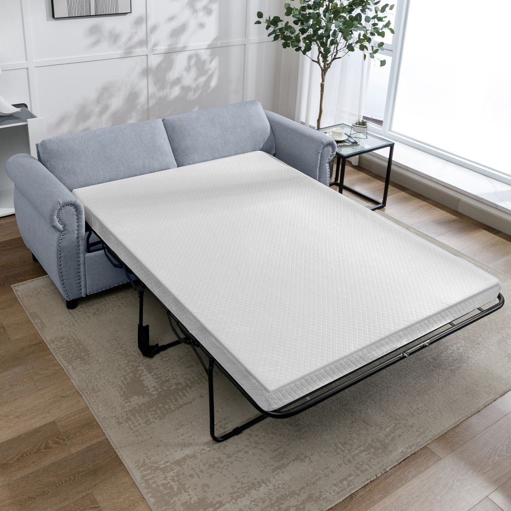 Mjkone Queen Size 2-in-1 Pull Out Convertible Sofa Bed