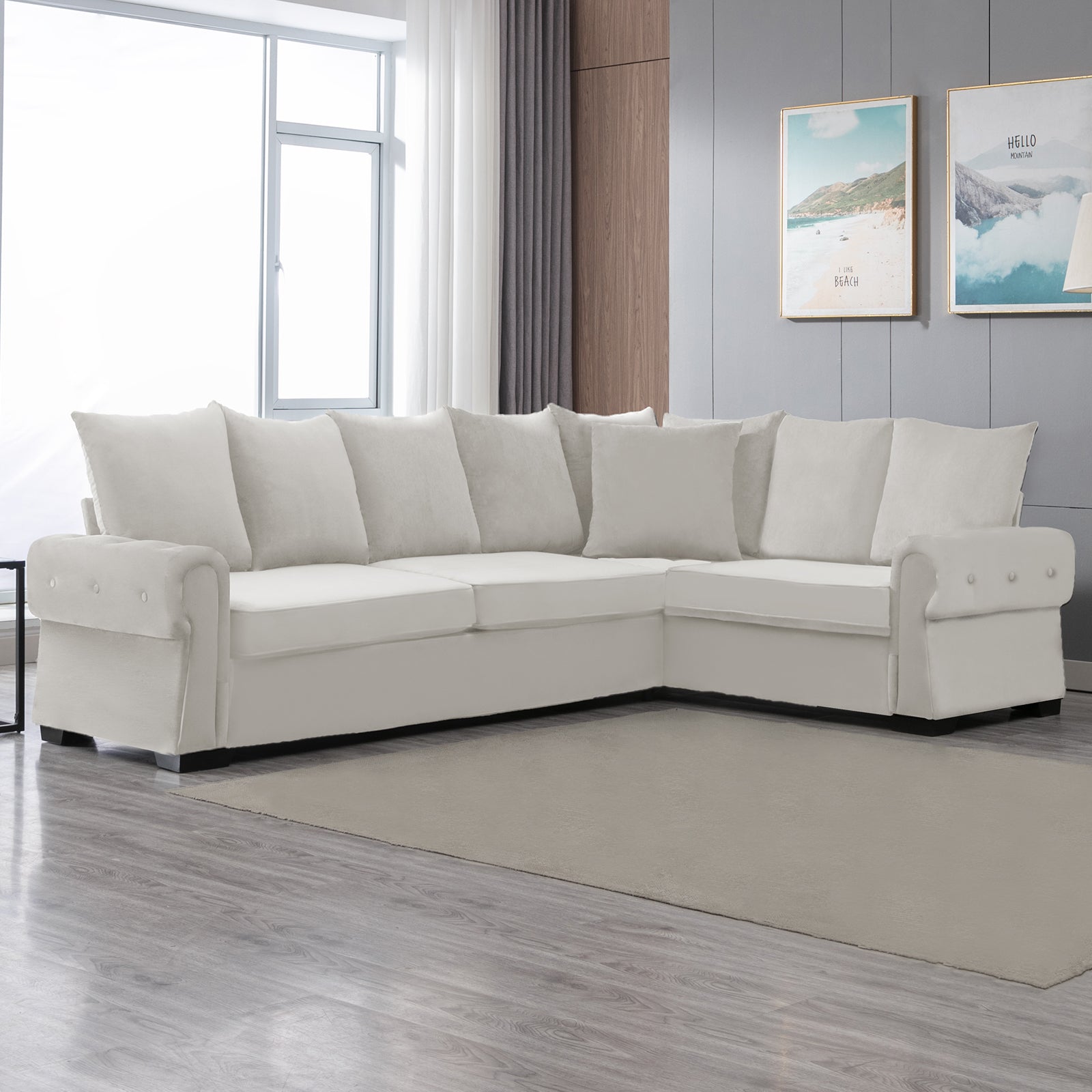 Mjkone Pull Out Sofa Bed, 2 in 1 Sleeper Sofa with Folding Foam Mattress, Multifunctional Pull Out Couch for Small Spaces, Living Room & Apartments