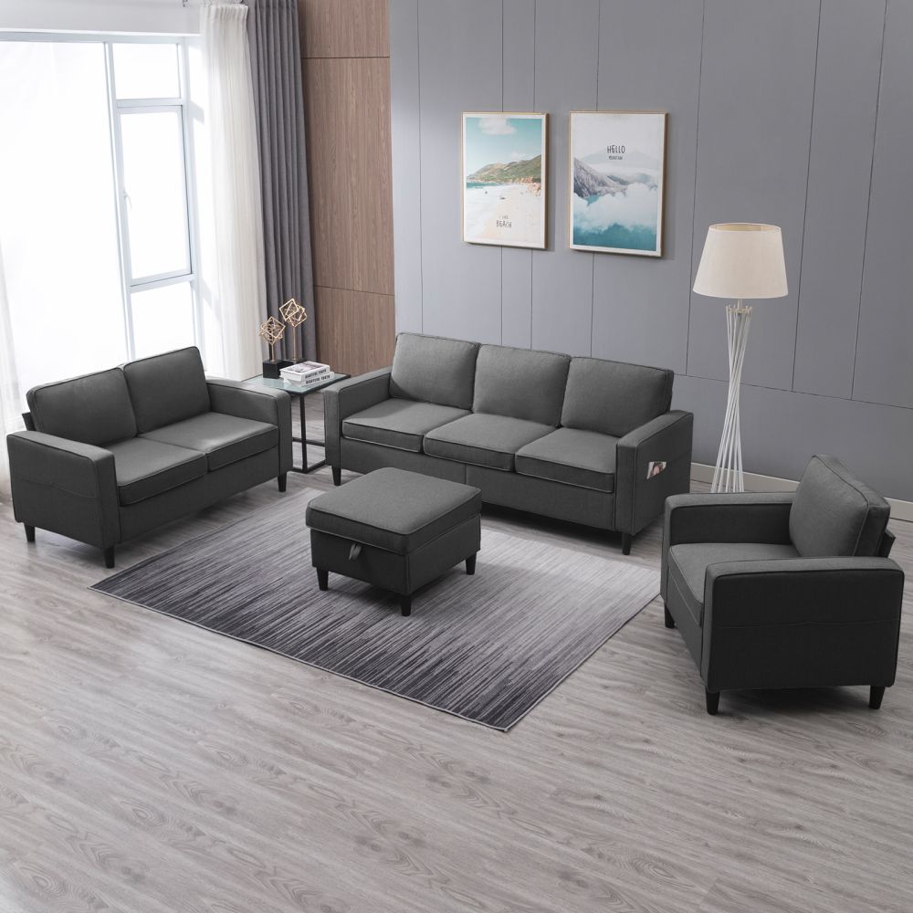 Mjkone Modern 1/2/3/4/5/6 Seater Convertible Sectional Sofa Set