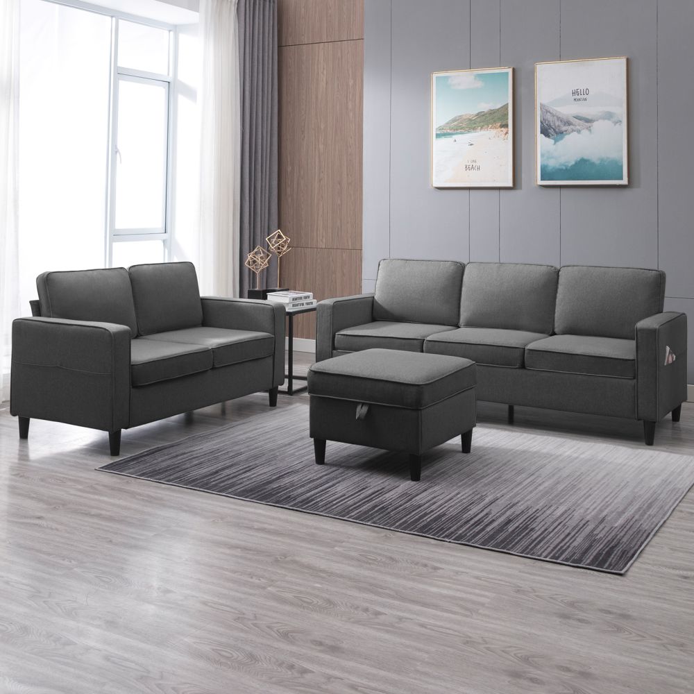 Mjkone Modern 1/2/3/4/5/6 Seater Convertible Sectional Sofa Set