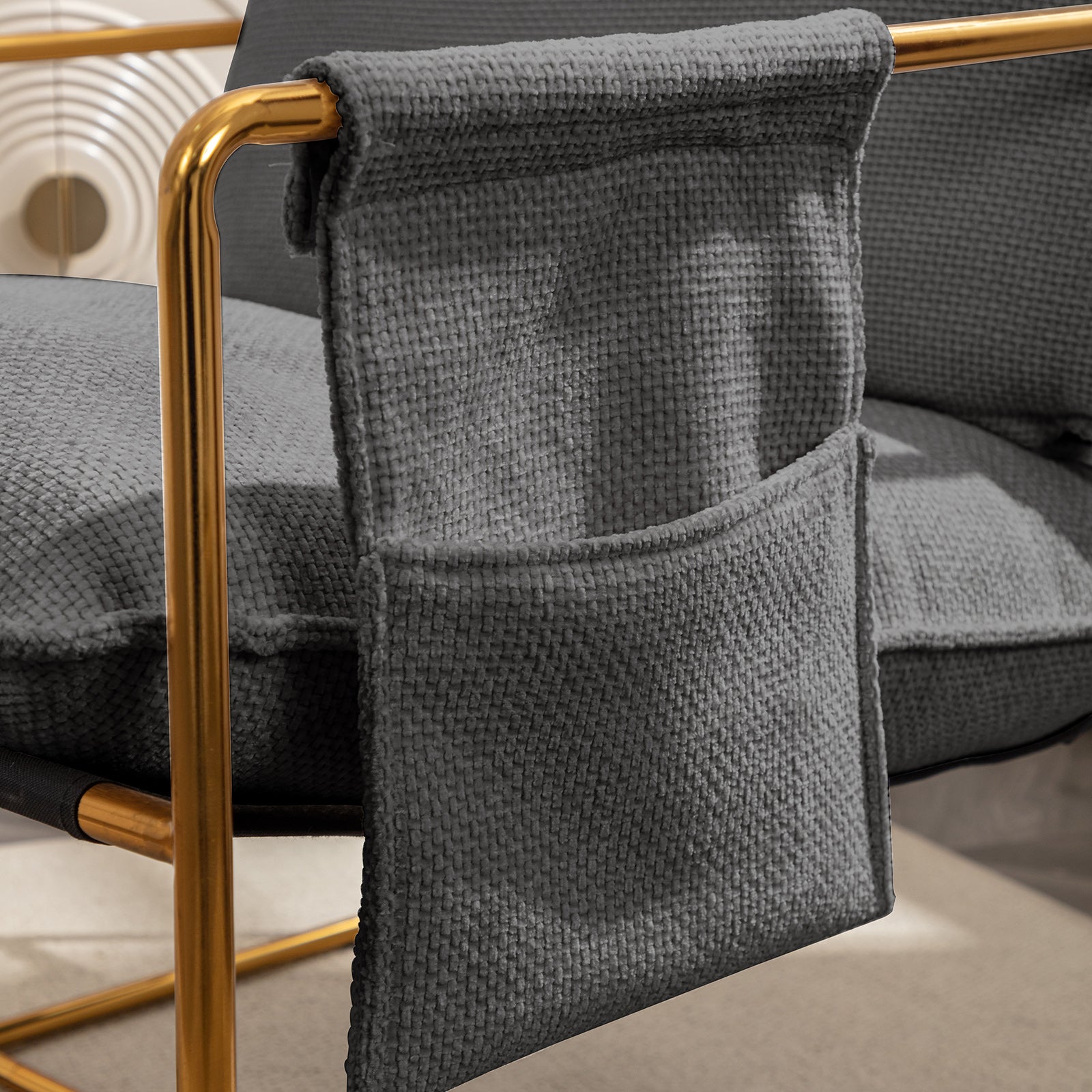 Mjkone Accent Chair Set of 2, Modern Sling Chair with Metal Frame, Comfy Chair for Living Room