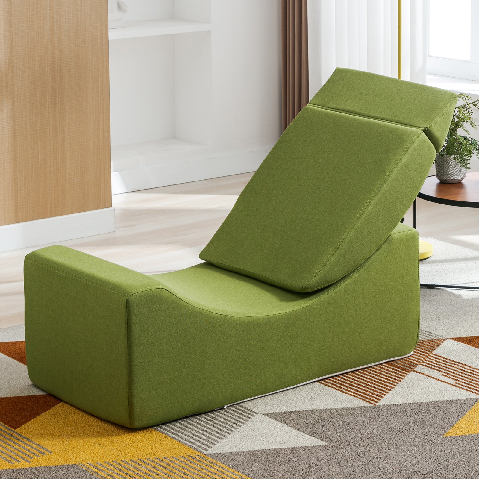 Mjkone Zero Gravity Chaise Longue for Yoga, Multi-Functional Foam Recliner for Living Room, Ergonomic Positioning for Better Relaxation/No Need Assembly/Space Saving