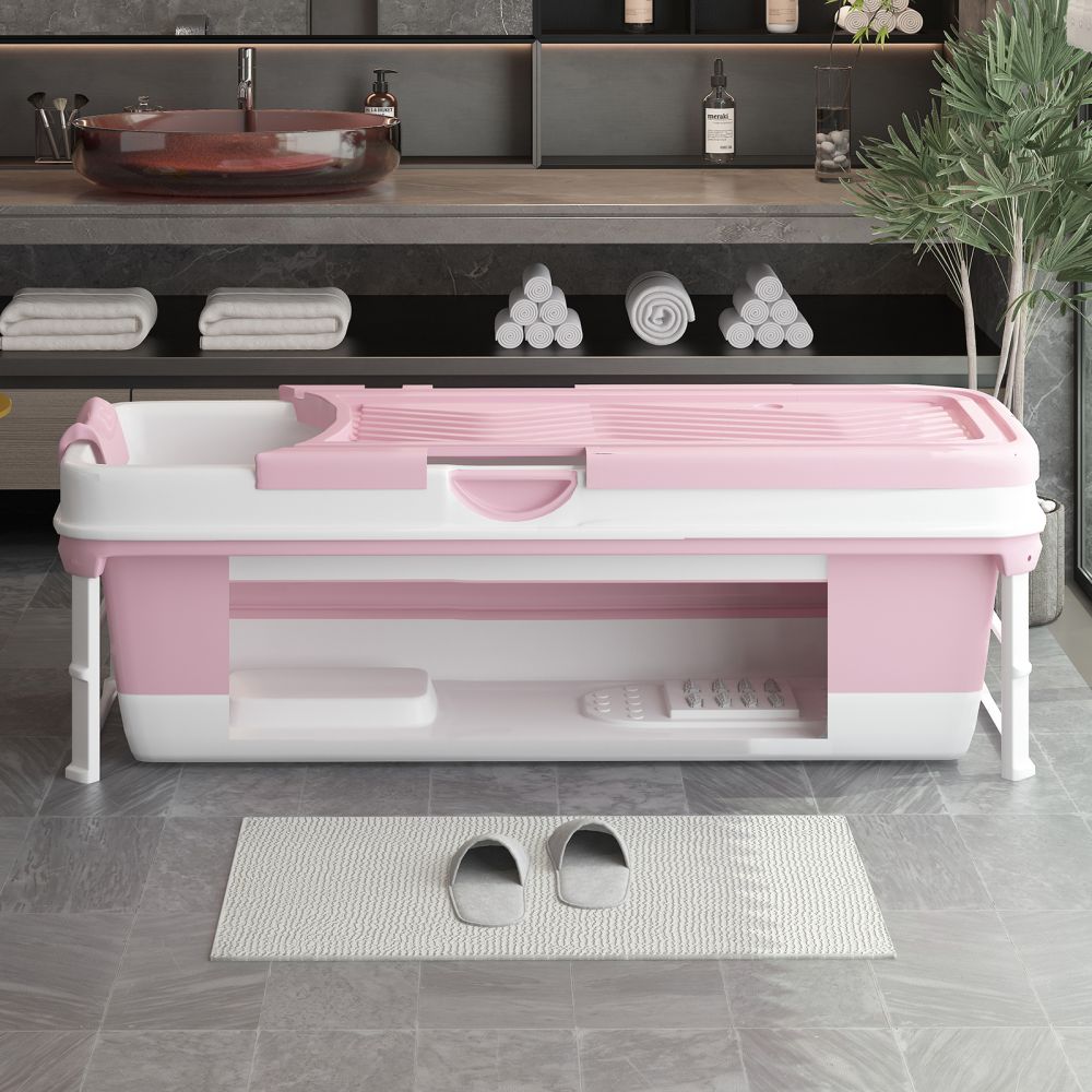 Mjkone Ergonomic Design Large Foldable Bathtub for Adult