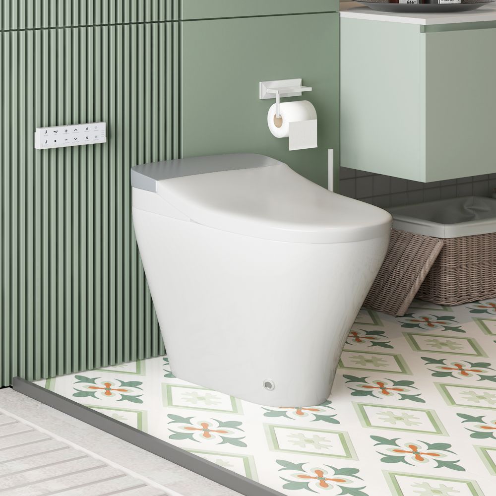 Mjkone One-piece Bidet with Heated Seat Smart Toilet