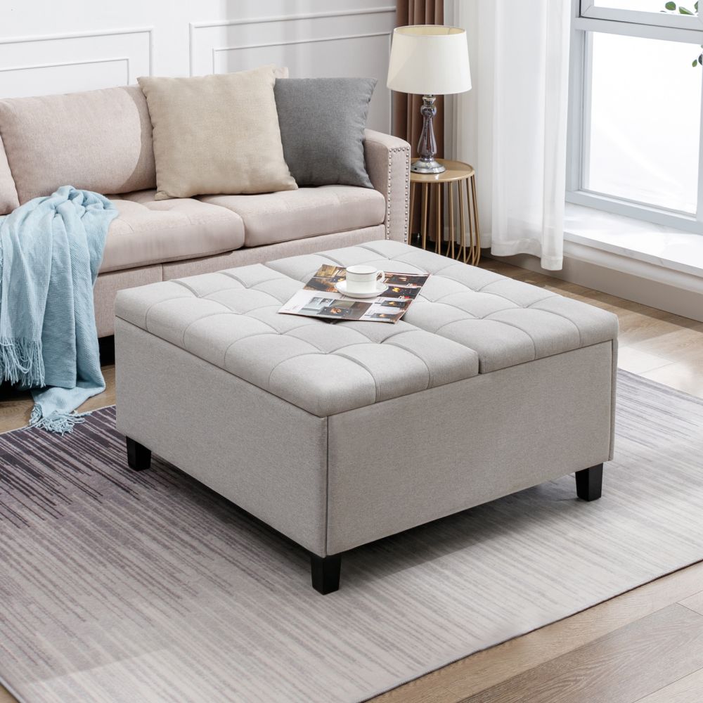 Mjkone Coffee Table Storage Ottoman with Lift Top