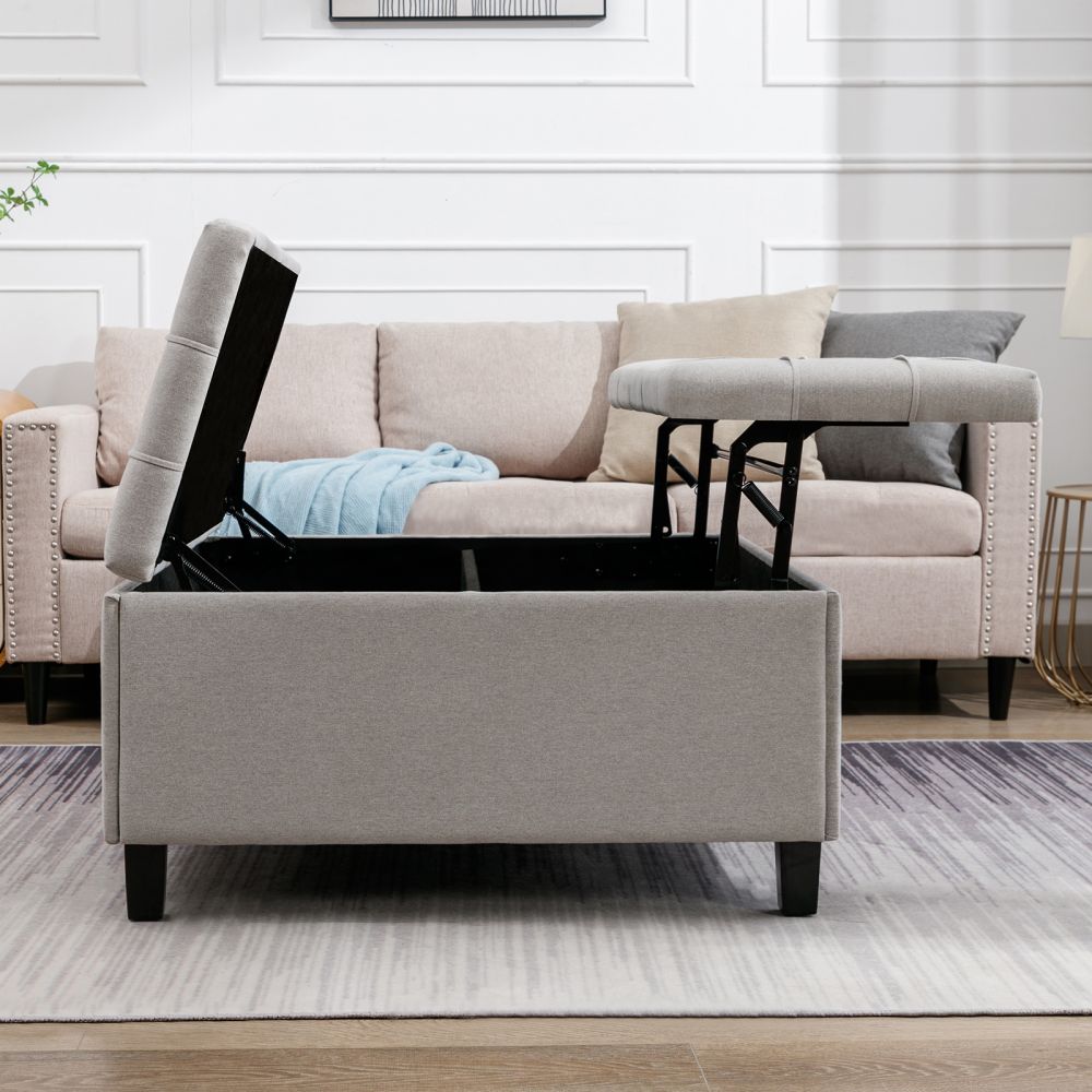 Mjkone Coffee Table Storage Ottoman with Lift Top