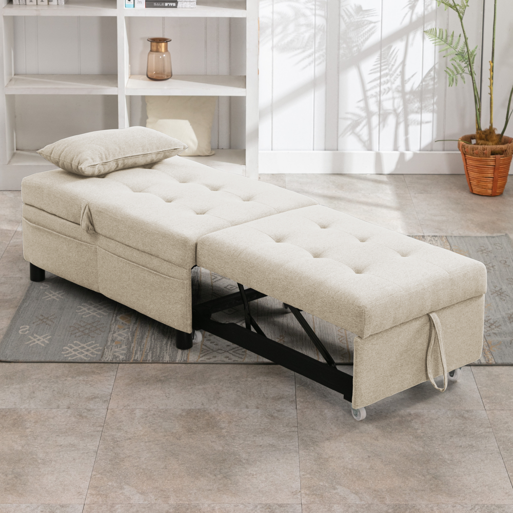 Mjkone 4-in-1 Convertible Sofa Chair with Adjustable Backrest