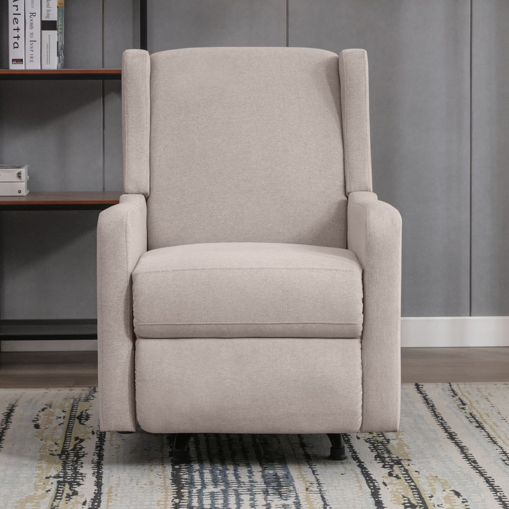 Mjkone Linen Upholstered 360° Swivel Reclining Chair