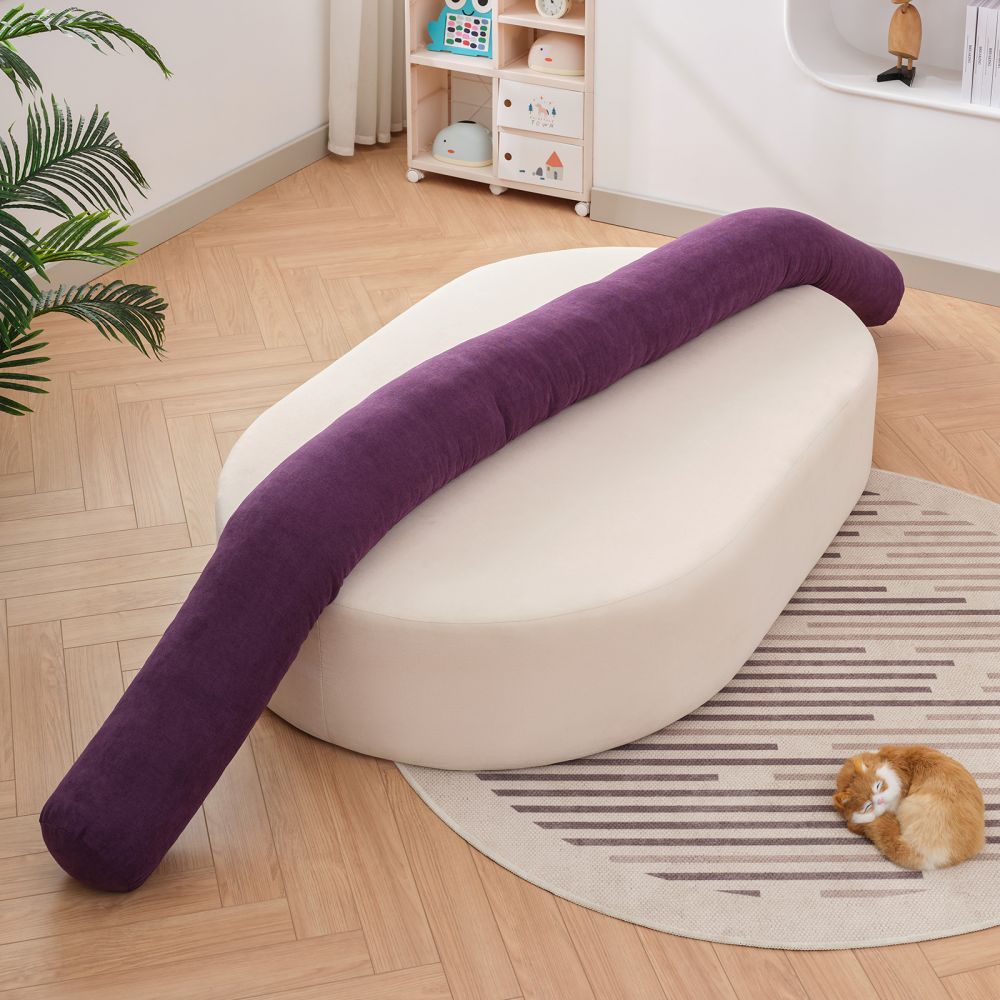 Mjkone 72" Convertible Floor Sofa Bed With Long Pillow