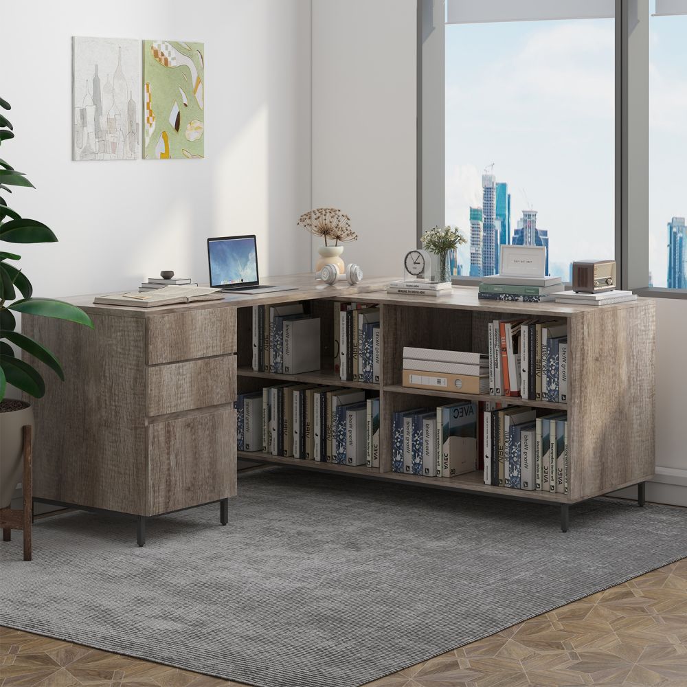 Walnut L Shaped Desk. Modern Office Desk. Solid Wood Desk. -  Hong Kong
