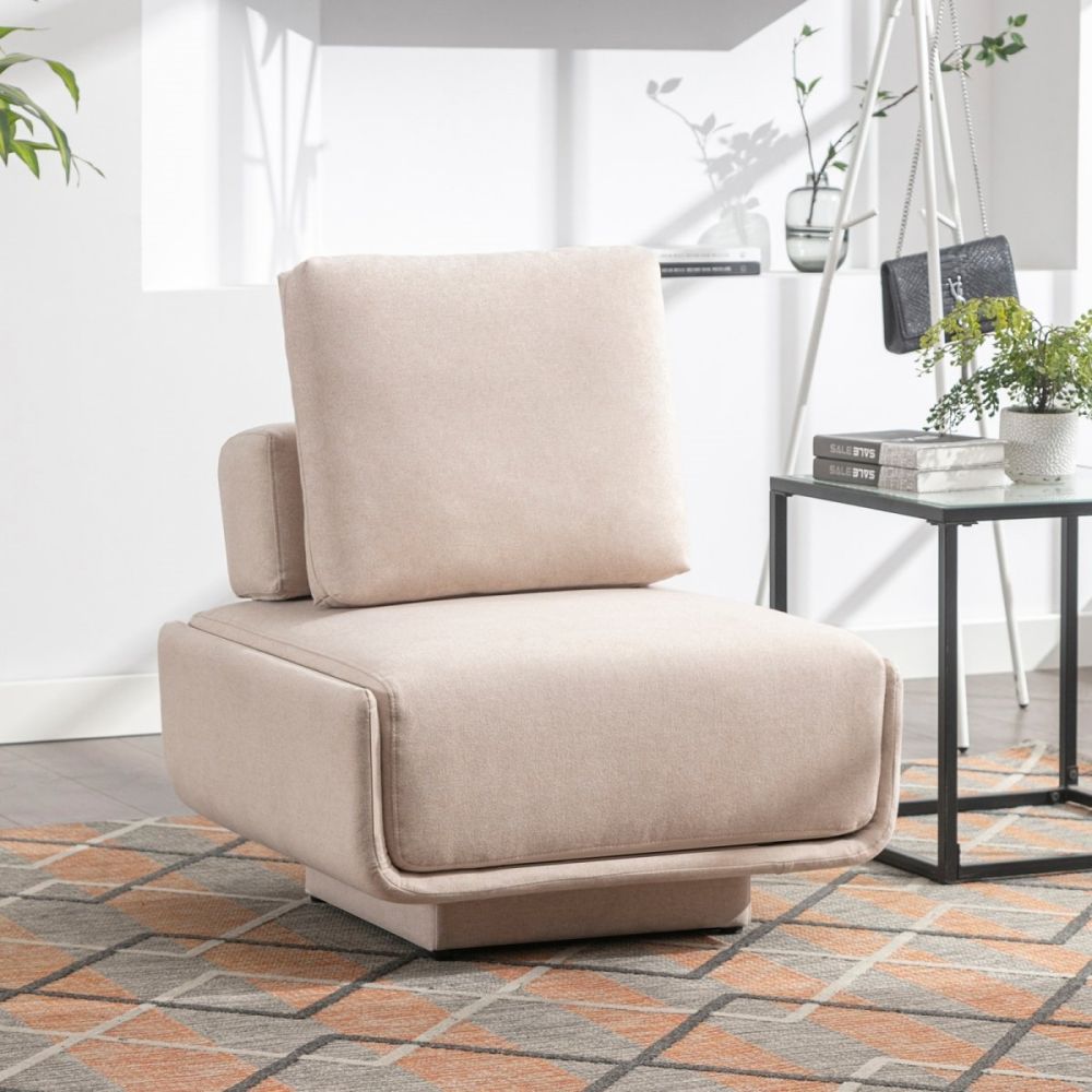 Mjkone Minimalist Square Floor Tofu Sectional Sofa