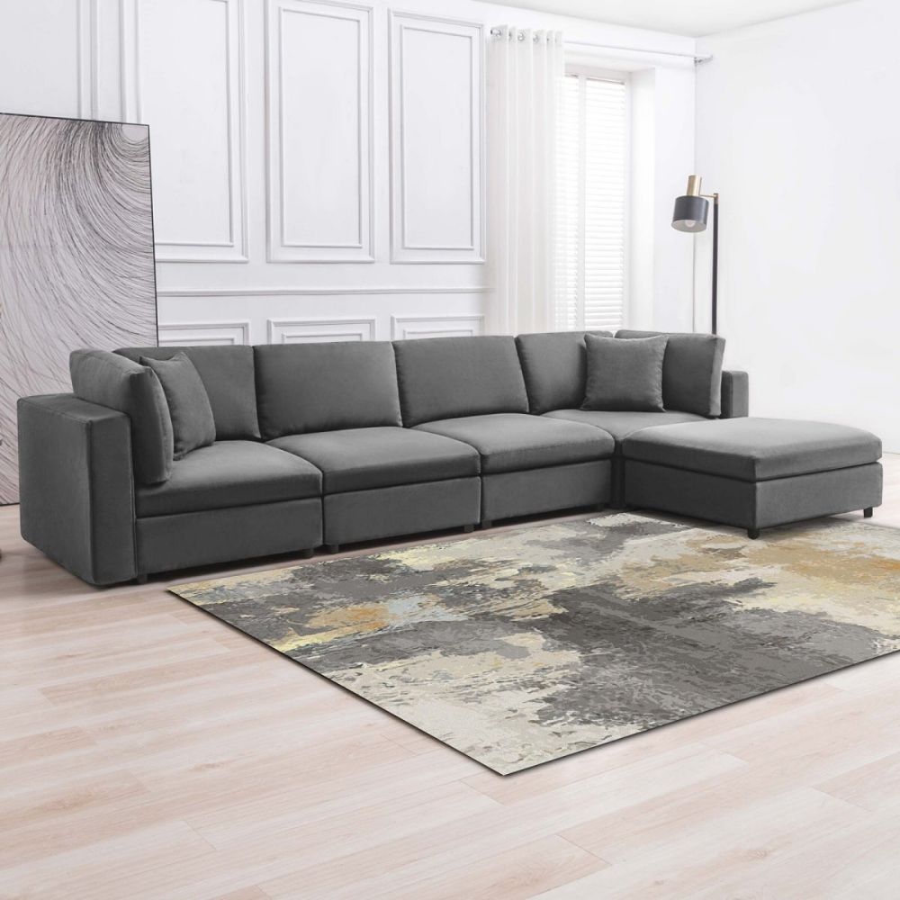 Mjkone Modern Convertible Sectional Sofa Set
