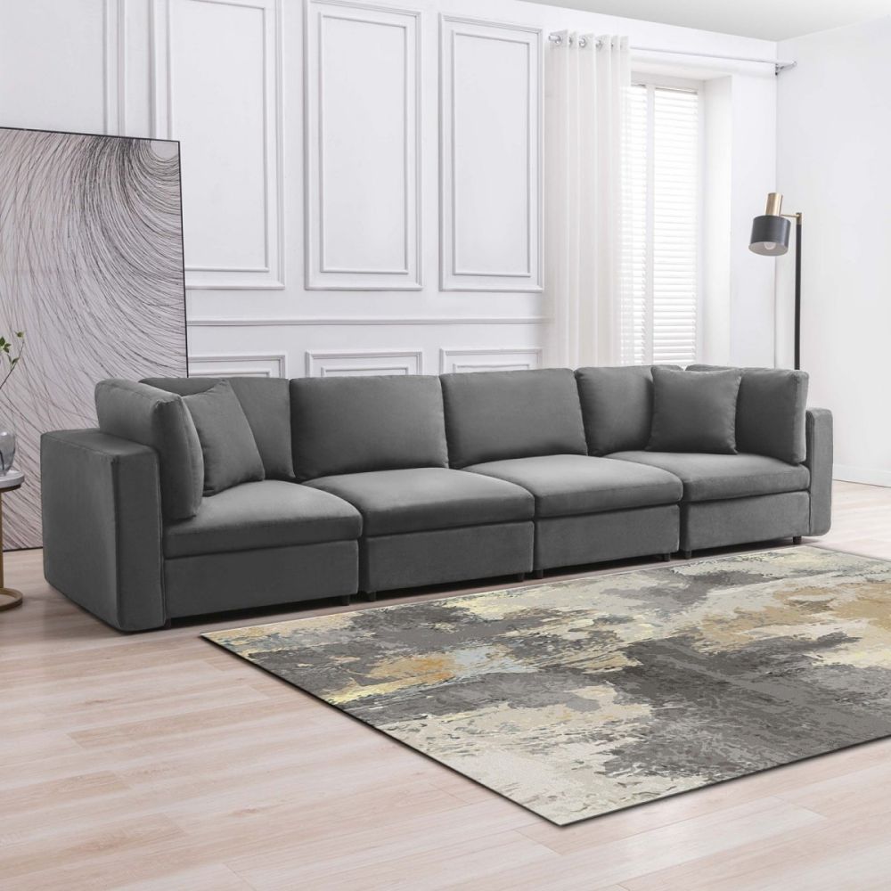 Mjkone Modern Convertible Sectional Sofa Set