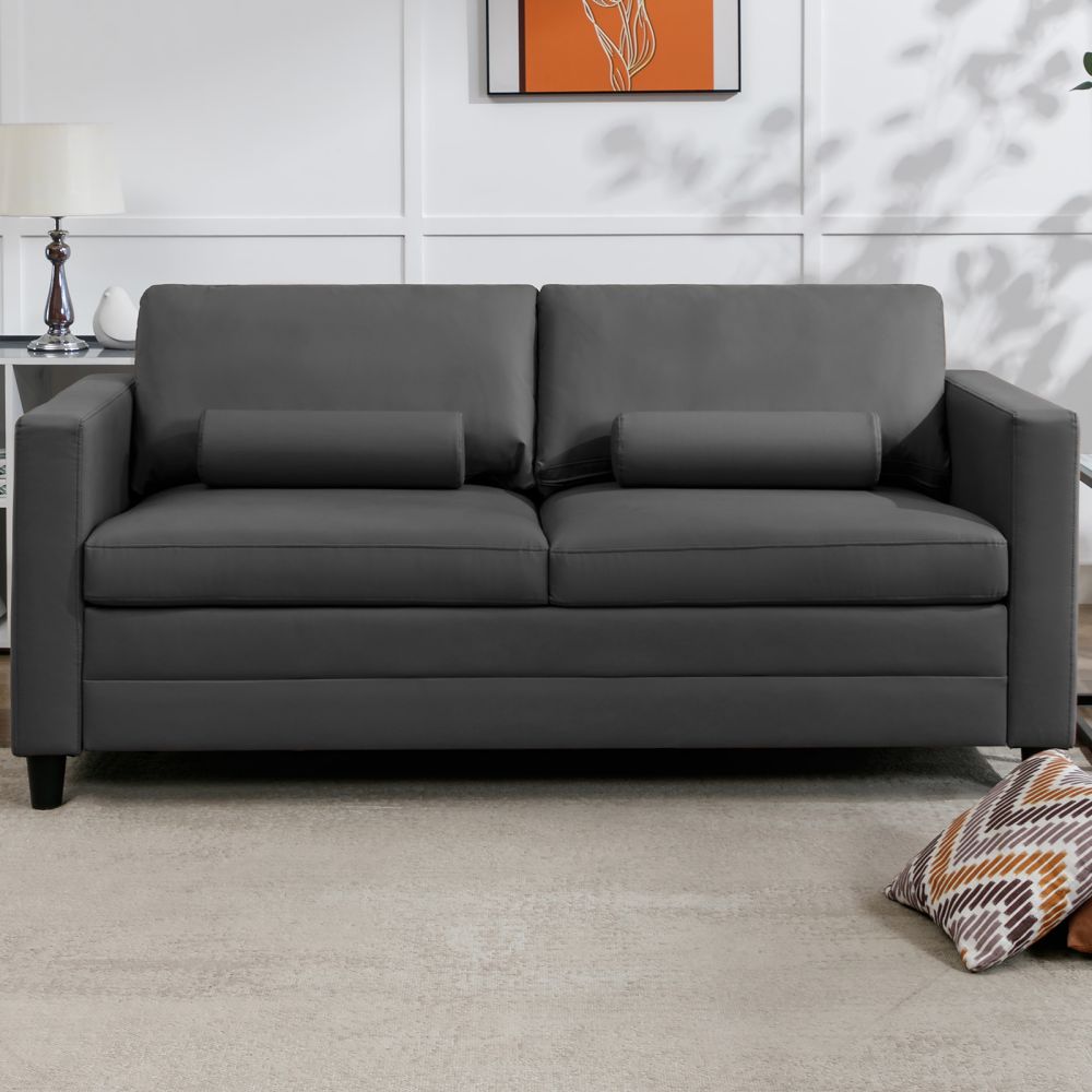 Mjkone 2-in-1 Queen Size Pull Out Convertible Loveseat Sofa Bed