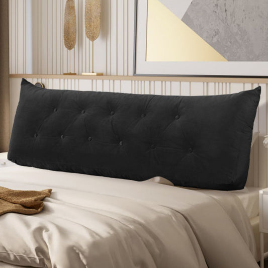 Mjkone Velvet Long Bolster Headboard Wedge Pillow