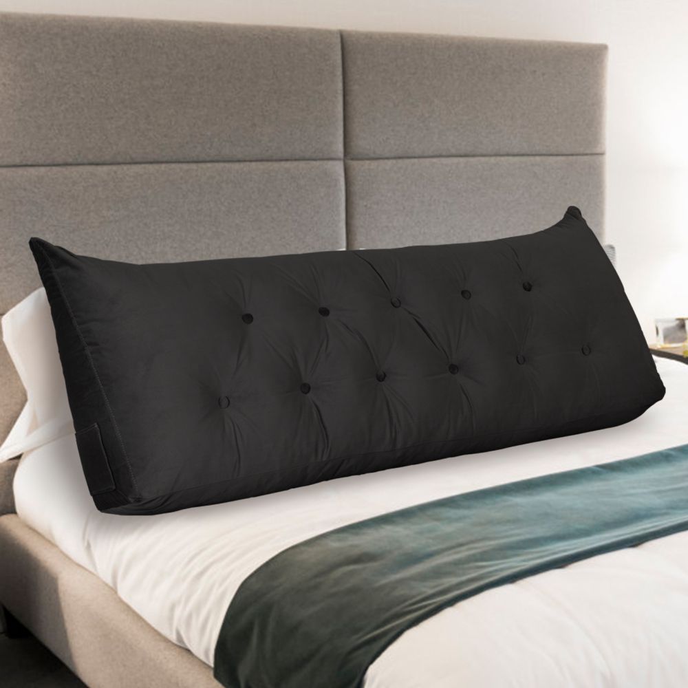 Mjkone Velvet Long Bolster Headboard Wedge Pillow