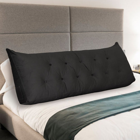 Mjkone Velvet Long Bolster Headboard Wedge Pillow