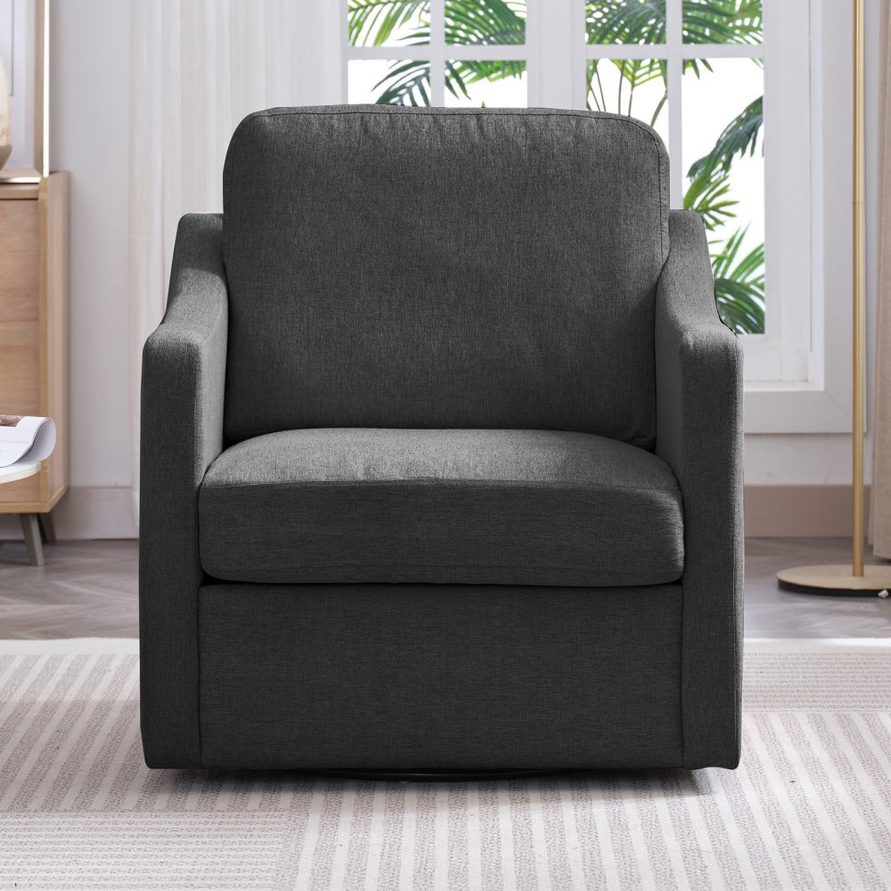 Mjkone Upholstered 360 Degree Swivel Accent Sofa Chair