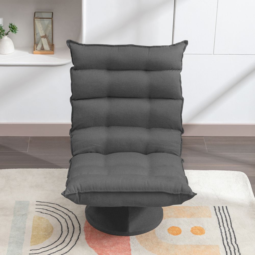 Mjkone Swivel Floor Chair Recliner Chair with Adjustable Back Support