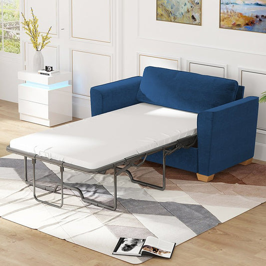 Mjkone 2-in-1 Pull Out Sofa Bed Couch Bed with Sponge Mattress - Mjkonesofa bed