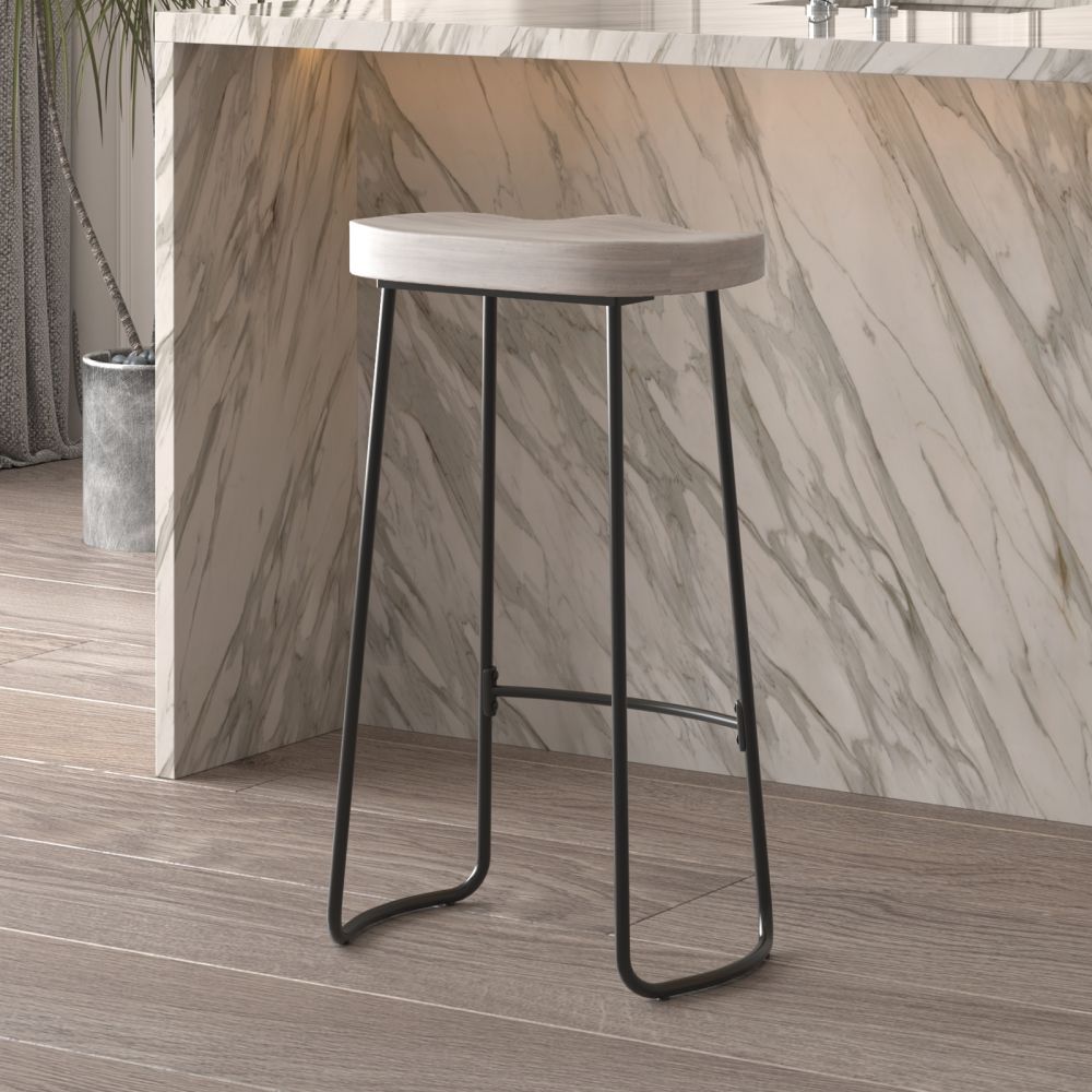 Mjkone Bar Stool with Footrest and Metal Legs - Mjkonebar chair