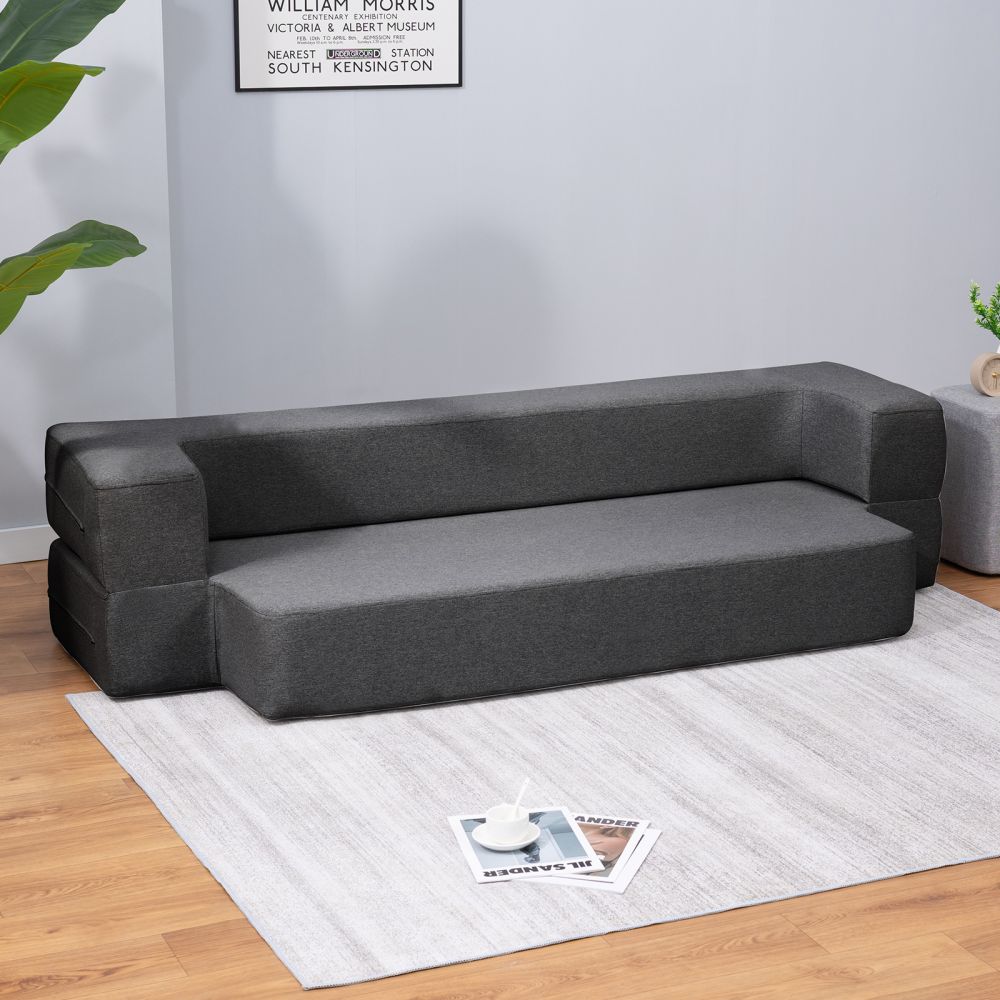 10 Inch Modern Folding Sofa Bed Couch Memory Foam Couch Full Futon