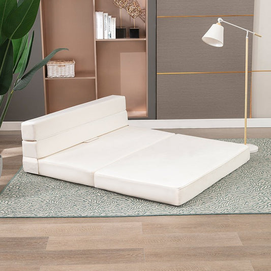 Sofa Bed | Convertible Folding Futon Sleeper Couch with Velvet Cover - Mjkonesofa bed