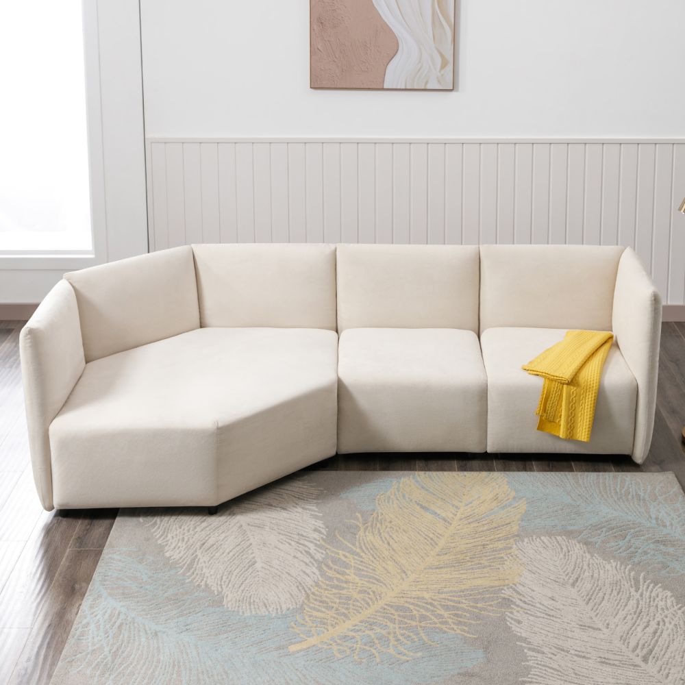 Mjkone Free Combination Curved Modular Sectional Sofa Couch