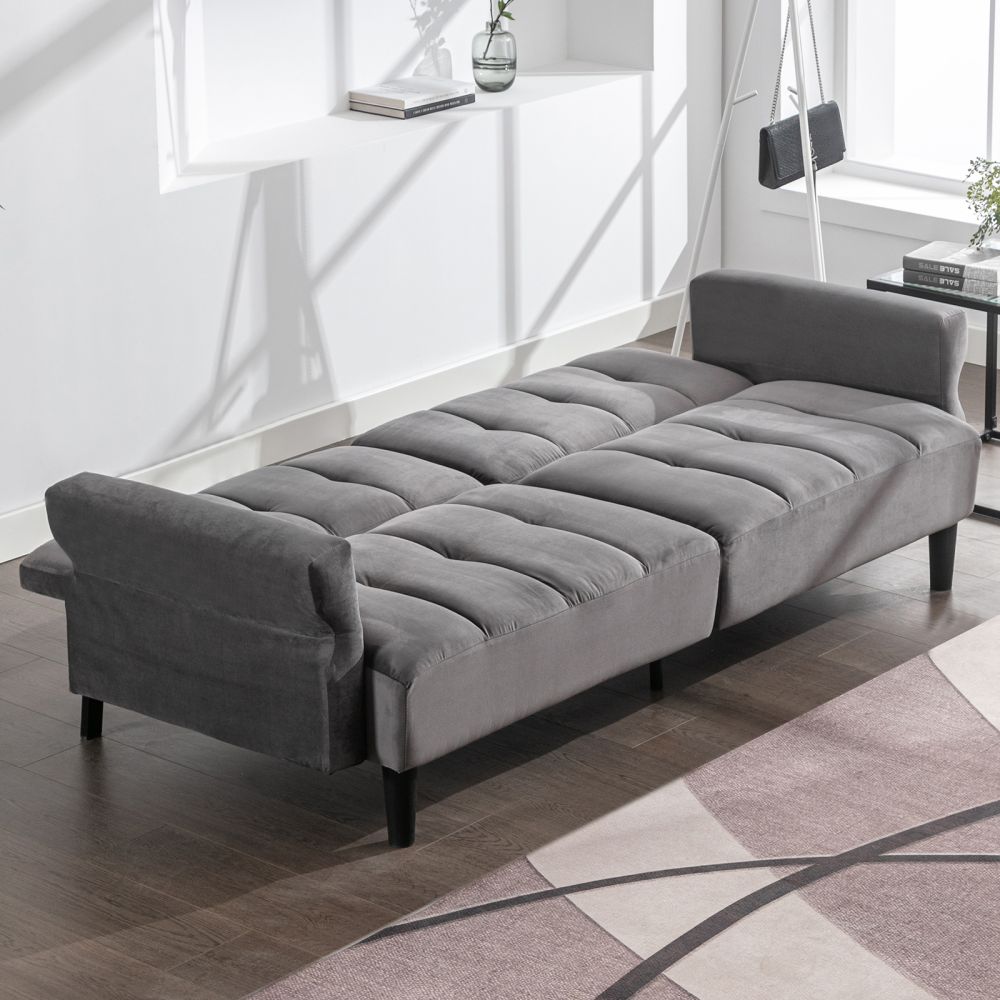 Mjkone Convertible Futon Loveseat Sofa Bed