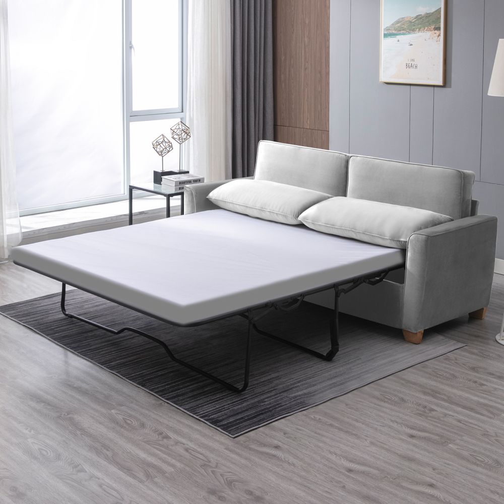 Mjkone 2-in-1 Pull Out Sofa Couch Bed with Sponge Mattress