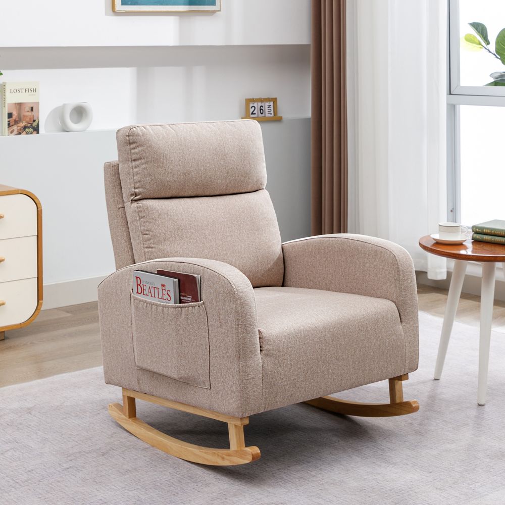 Accent Chair Gymax Relax Rocker Rocking Chair Glider Baby Nursery