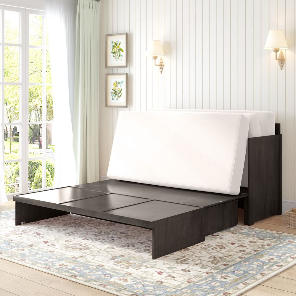 Mjkone Murphy Cabinet Bed With Concealed Folding Mattress