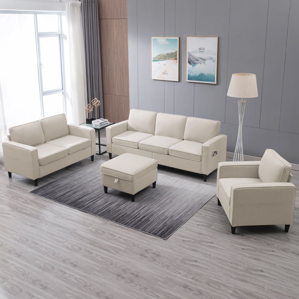 Mjkone Modern 1/2/3/4/5/6 Seater Convertible Sectional Sofa Set