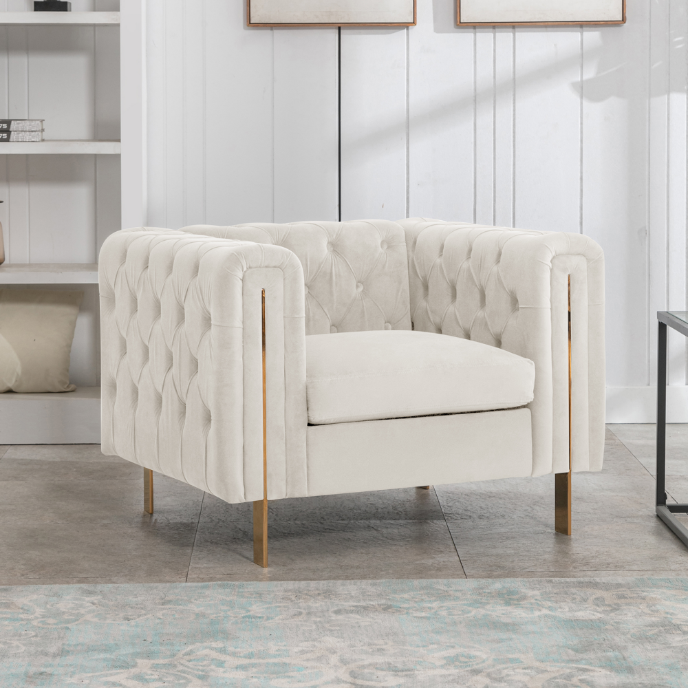 Mjkone Mid Century Reclining Loveseat Sofa for Bedroom Living Room
