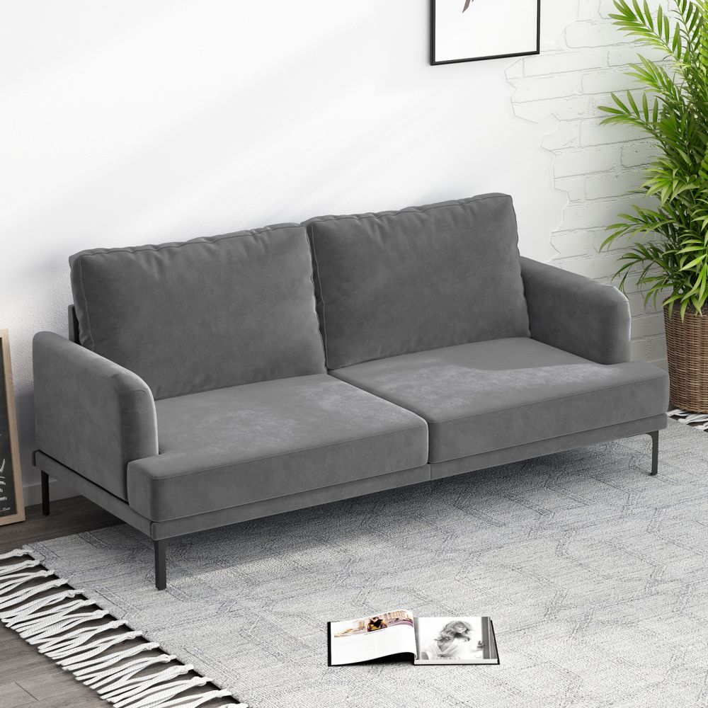 Mjkone Classic 2/3-Seater Loveseat Couch with Cushioned Back