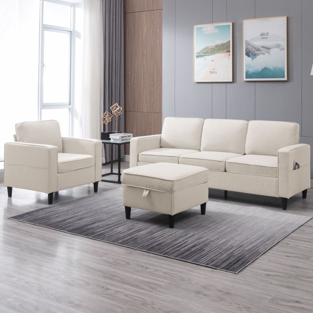 Mjkone Modern 1/2/3/4/5/6 Seater Convertible Sectional Sofa Set
