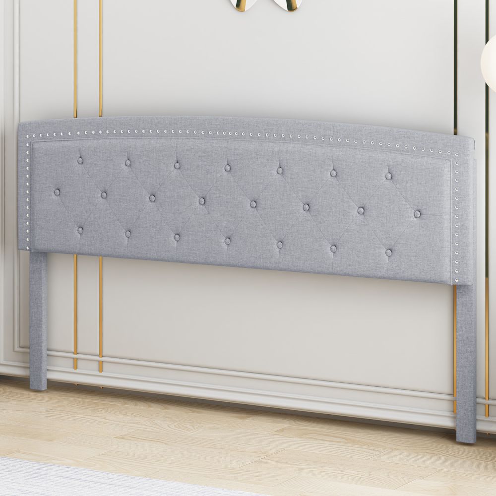 Mjkone Adjustable Height Button Tufted Headboard