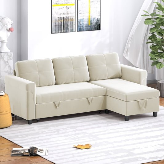 Mjkone 2-Piece L Shaped Upholstered Sectional Sofa Bed With Chaise