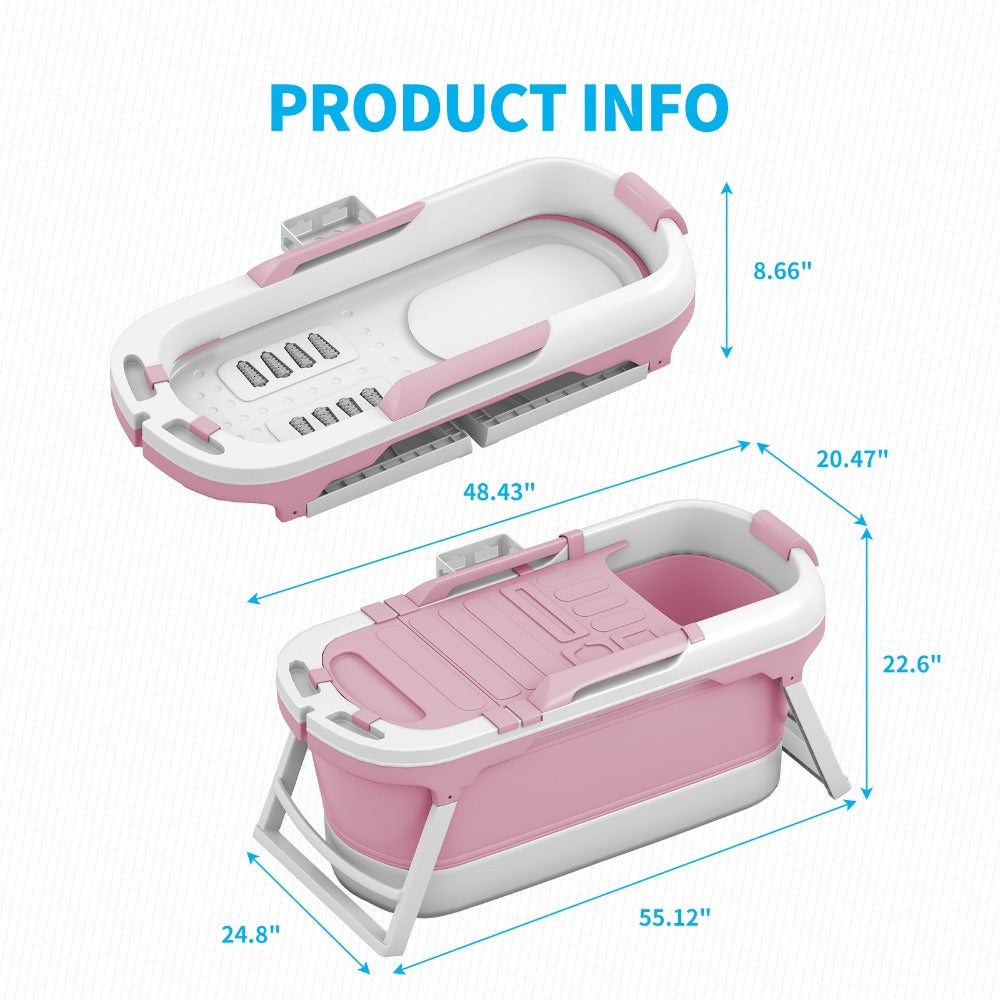 Mjkone Portable Folding Bathtub for Adult