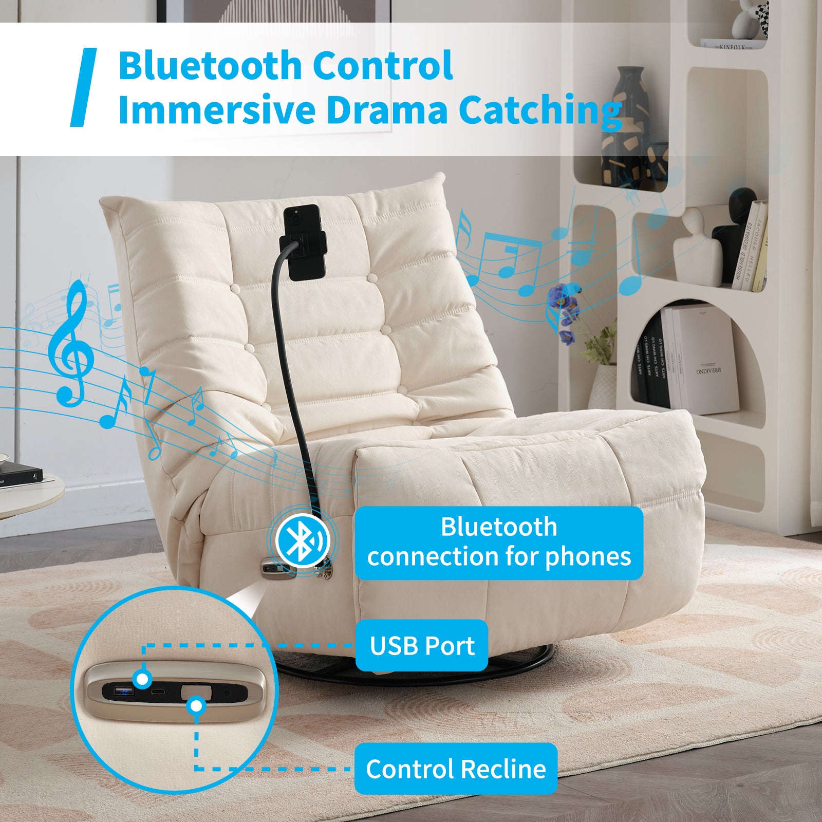 Bluetooth best sale recliner chair