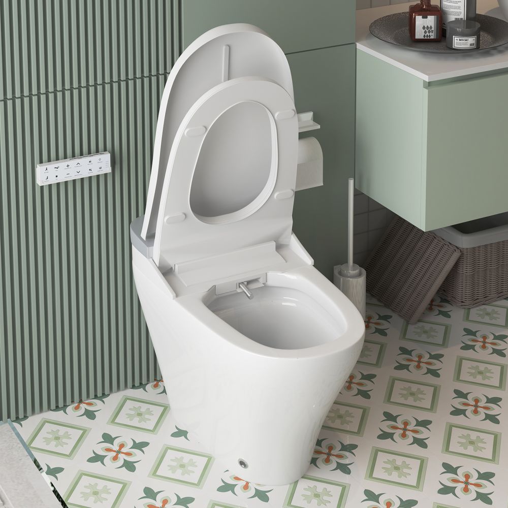 Mjkone One-piece Bidet with Heated Seat Smart Toilet