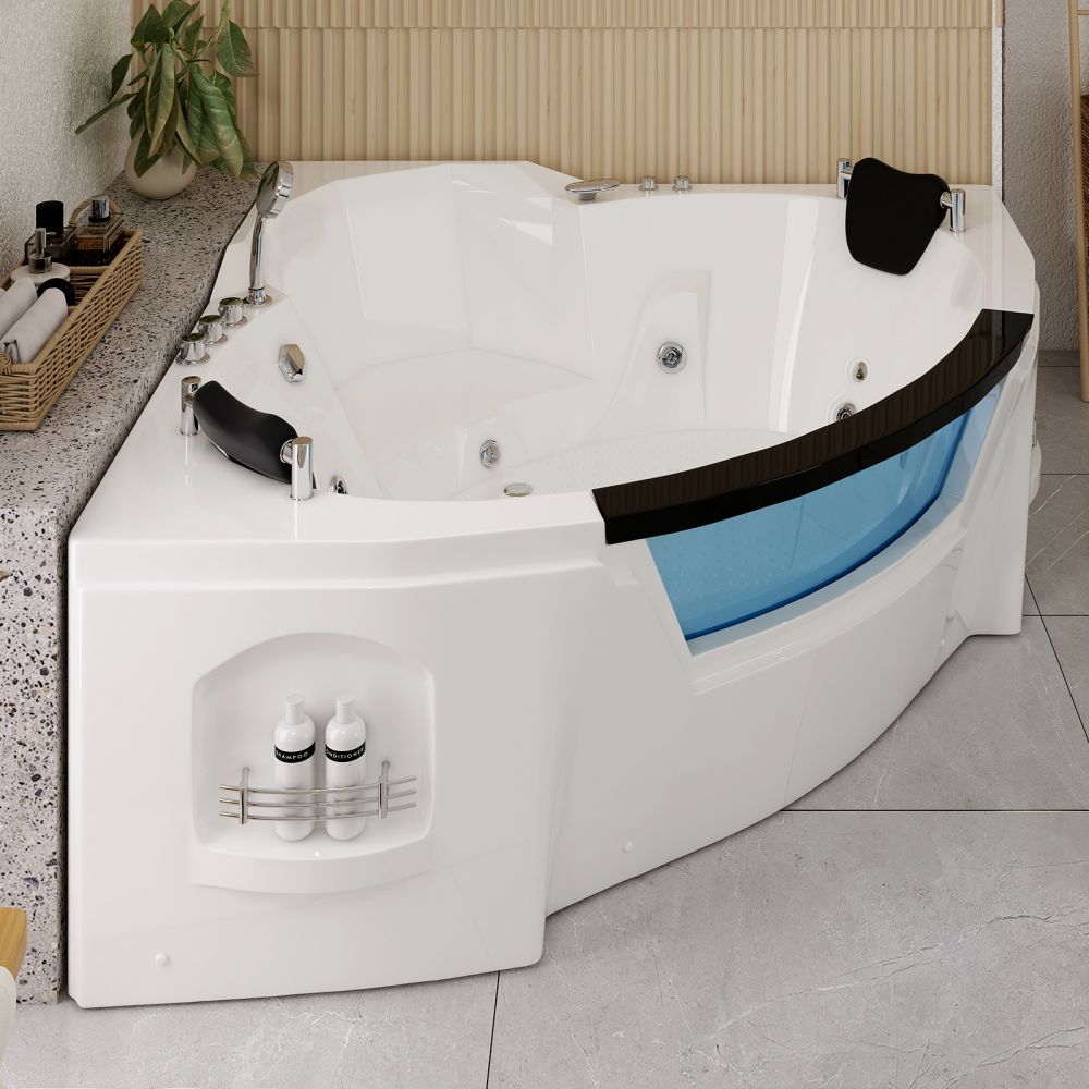 Mjkone Freestanding Jetted Bathtub with Jacuzzi