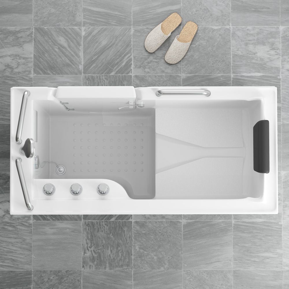 Mjkone 53" Modern Walk In Tub With Shower