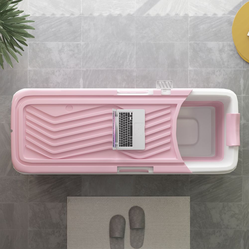 Mjkone Ergonomic Design Large Foldable Bathtub for Adult