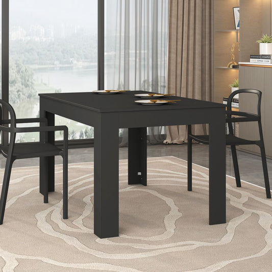 Mjkone Extendable Dining Table for 4/6 (Black, White)