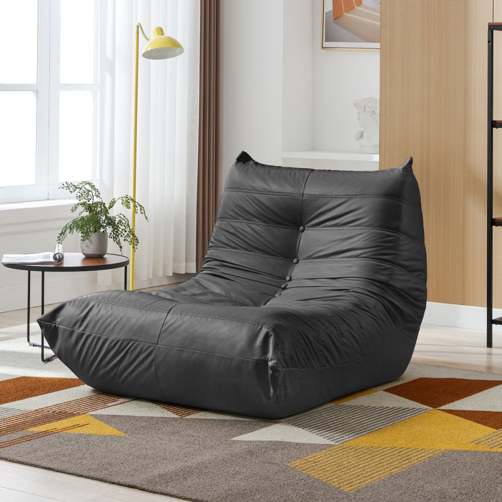 Mjkone Modern Armless Lounge Chair Padded Lazy Sofa